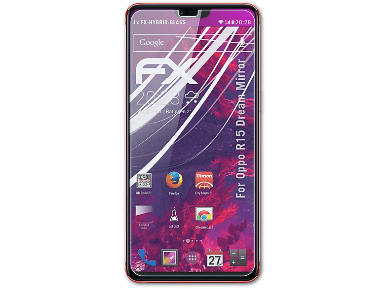 ATFOLIX FX-Hybrid-Glass Schutzglas(für Oppo R15 Mirror) Dream