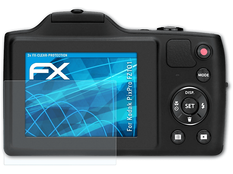 ATFOLIX 3x FX-Clear Displayschutz(für Kodak PixPro FZ101)