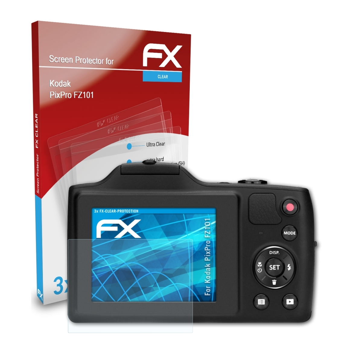 Kodak Displayschutz(für ATFOLIX PixPro FZ101) FX-Clear 3x