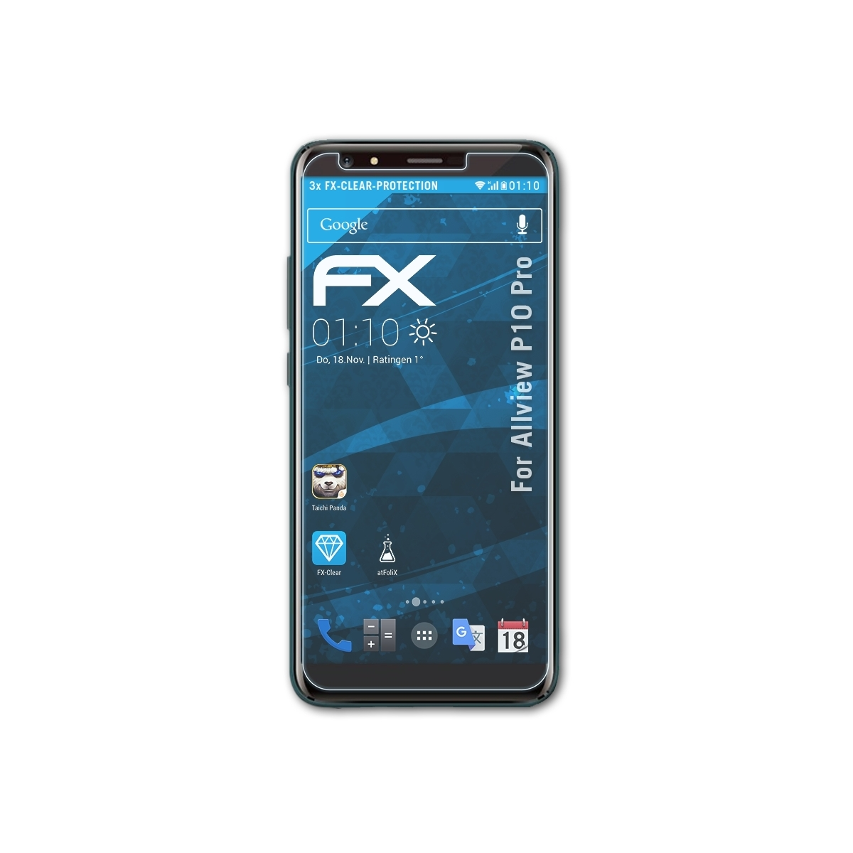 ATFOLIX 3x FX-Clear Allview Displayschutz(für Pro) P10