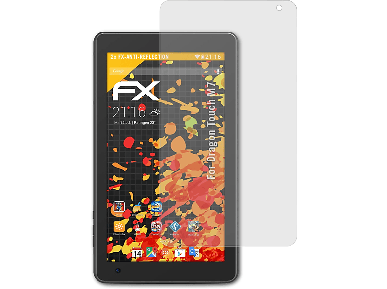 ATFOLIX 2x Dragon Displayschutz(für M7) FX-Antireflex Touch