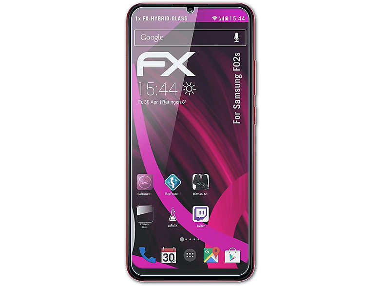 ATFOLIX FX-Hybrid-Glass Schutzglas(für Samsung F02s)