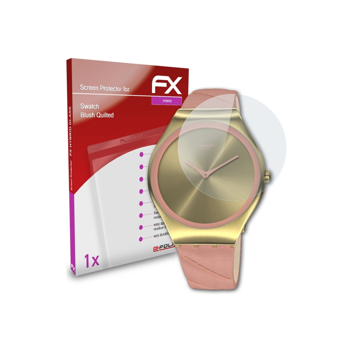 Blush Swatch FX-Hybrid-Glass Quilted) ATFOLIX Schutzglas(für
