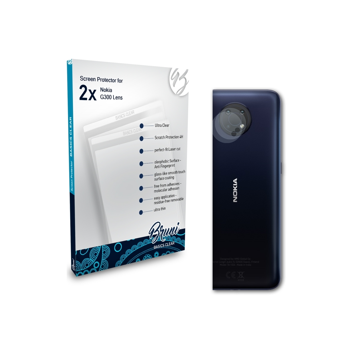 Lens) Schutzfolie(für G300 2x BRUNI Basics-Clear Nokia