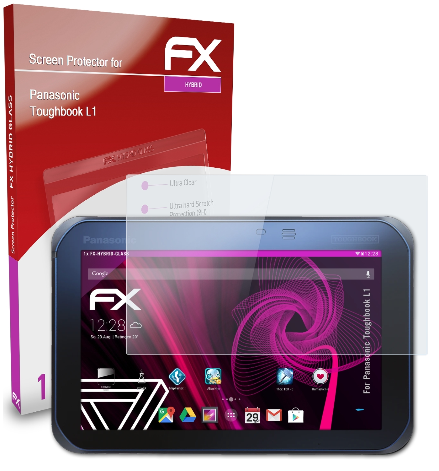 ATFOLIX FX-Hybrid-Glass Schutzglas(für Toughbook Panasonic L1)