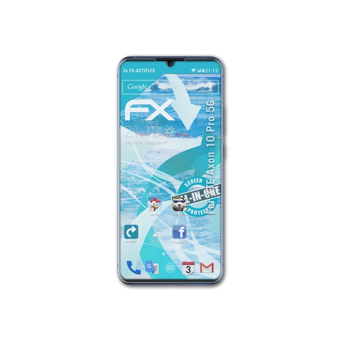 Axon 10 FX-ActiFleX 5G) Pro 3x ZTE ATFOLIX Displayschutz(für