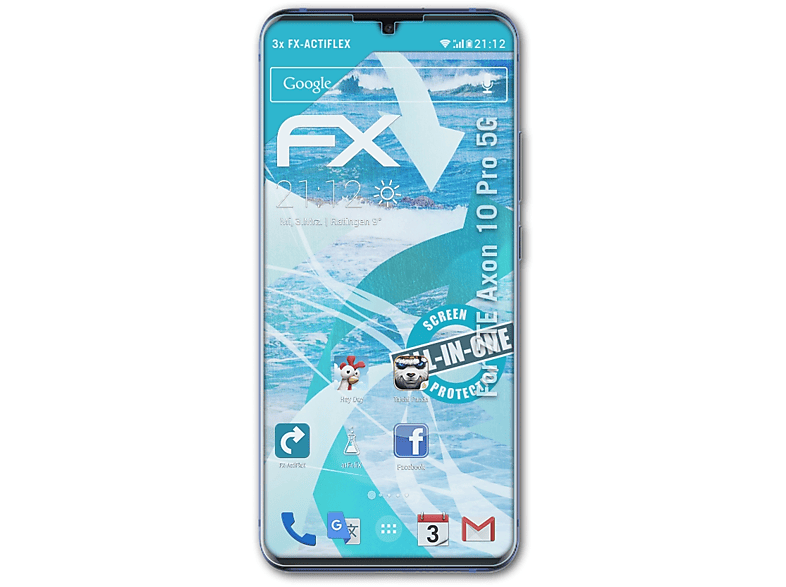 FX-ActiFleX ATFOLIX Axon 5G) ZTE 3x Pro 10 Displayschutz(für
