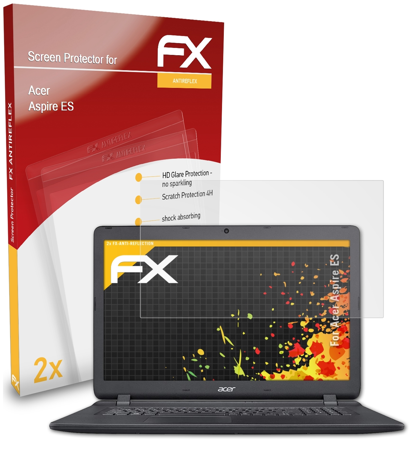 ATFOLIX 2x FX-Antireflex ES) Aspire Acer Displayschutz(für