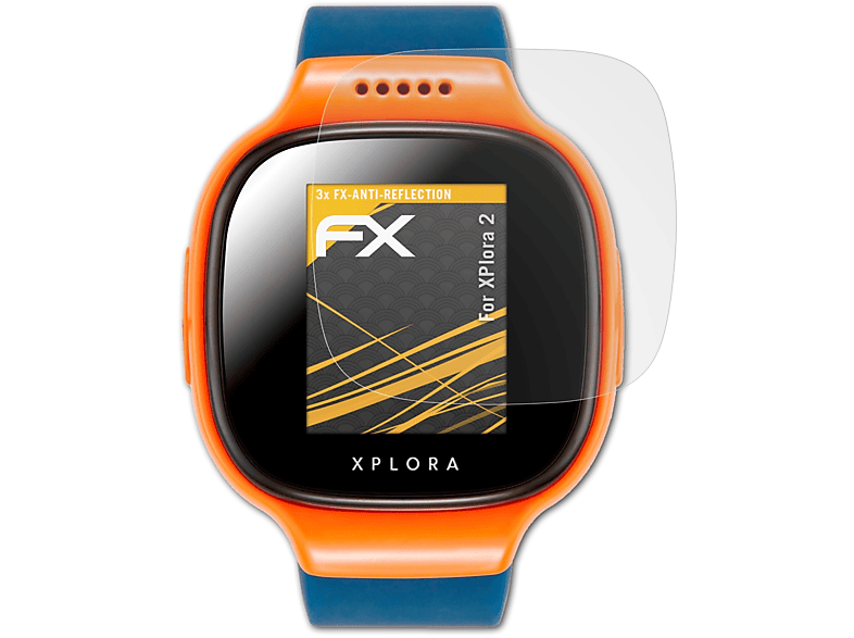 ATFOLIX 3x FX-Antireflex Displayschutz(für 2) XPlora