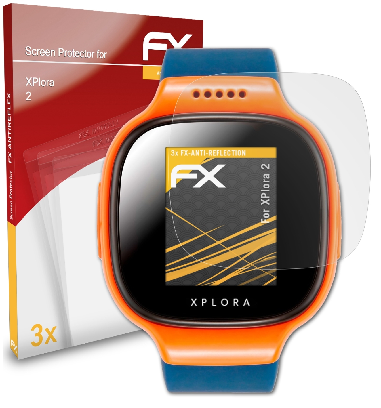 ATFOLIX 3x FX-Antireflex Displayschutz(für 2) XPlora