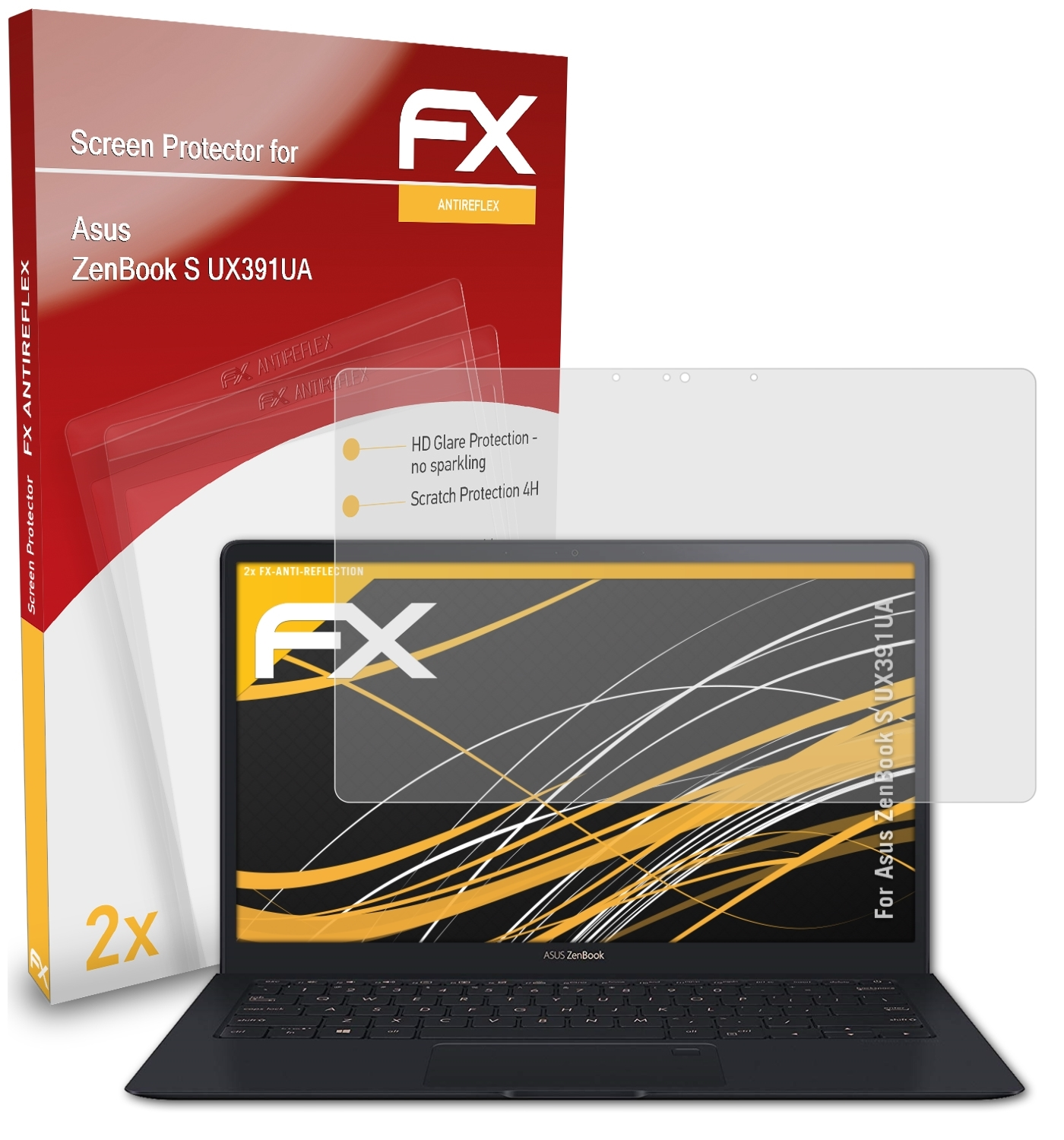 ZenBook Asus (UX391UA)) S FX-Antireflex ATFOLIX 2x Displayschutz(für