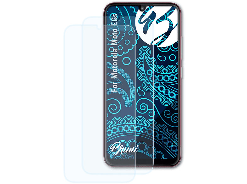 BRUNI 2x Basics-Clear Schutzfolie(für E6s) Motorola Moto