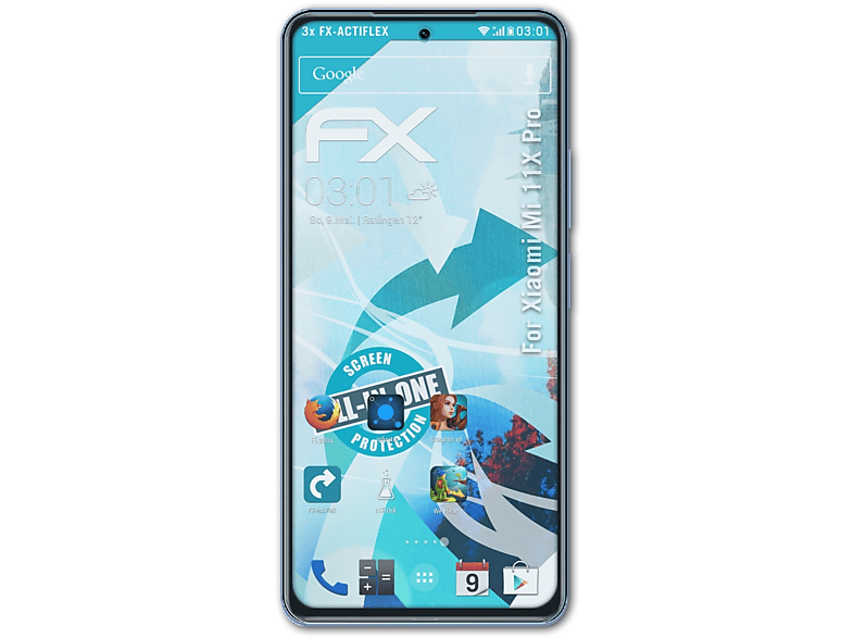 ATFOLIX 3x FX-ActiFleX Displayschutz(für Pro) Mi Xiaomi 11X