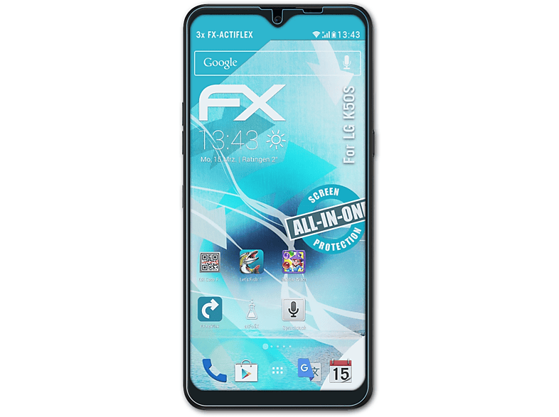 K50S) Displayschutz(für 3x LG ATFOLIX FX-ActiFleX
