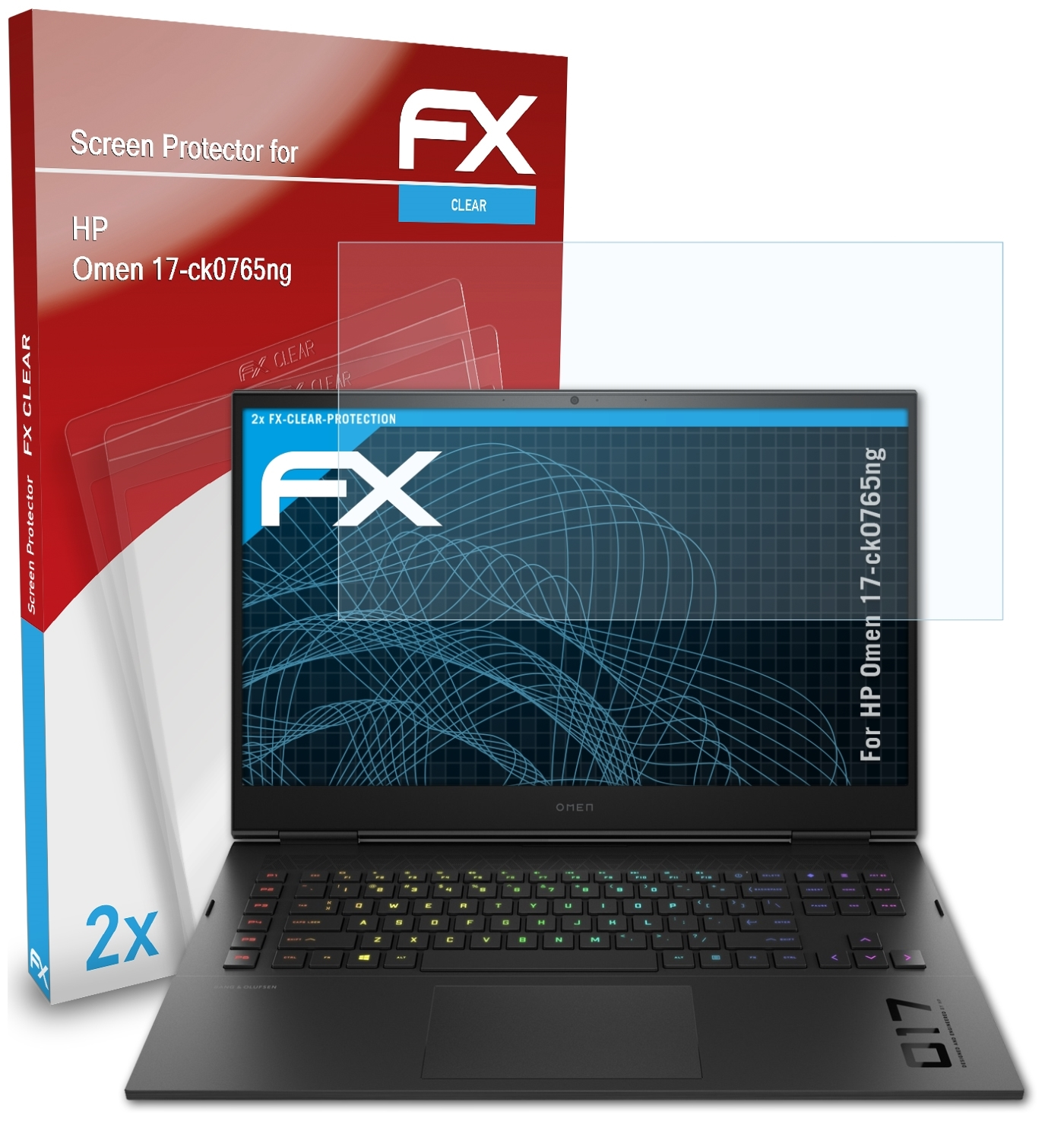 ATFOLIX 2x FX-Clear 17-ck0765ng) Omen HP Displayschutz(für