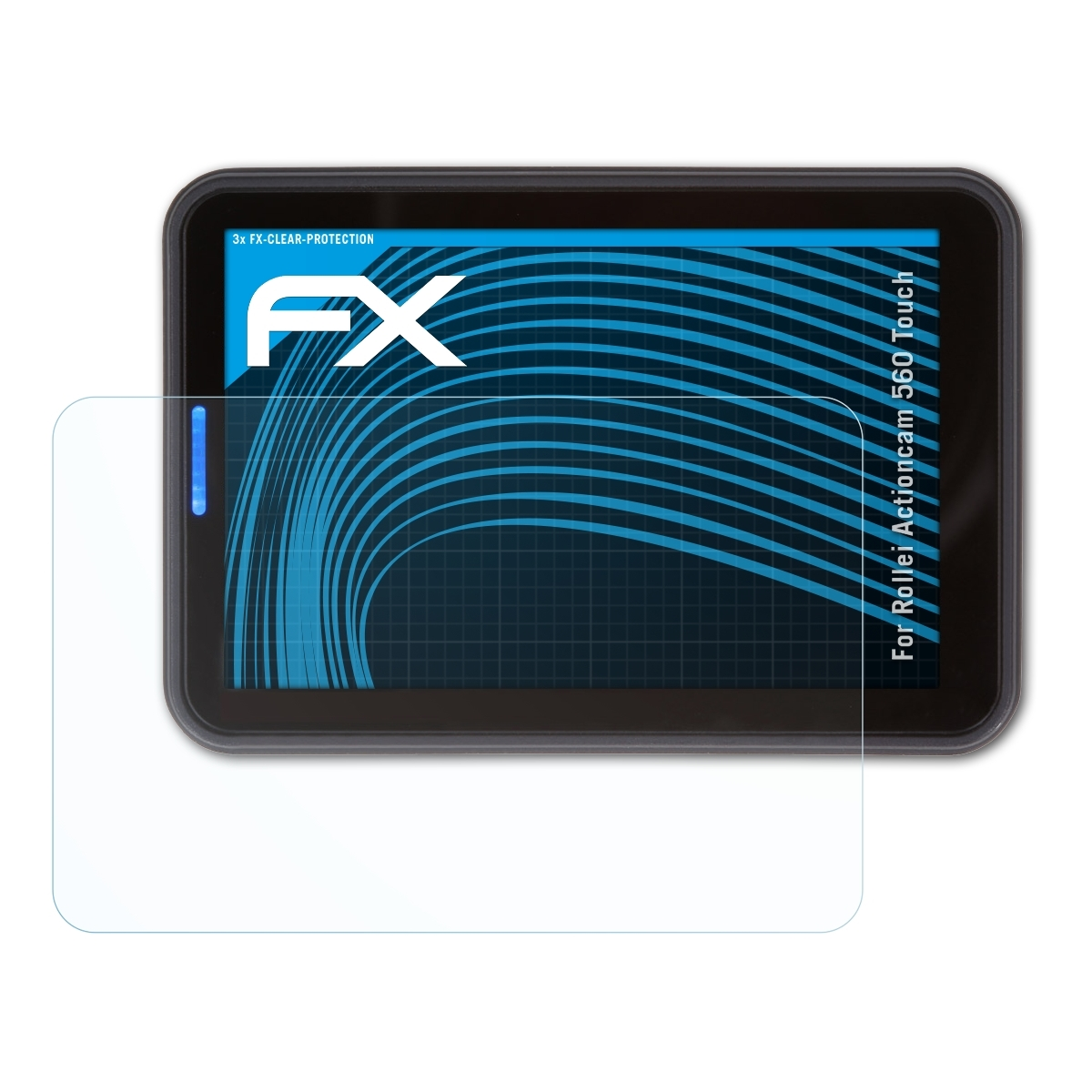3x FX-Clear 560 Touch) Displayschutz(für Rollei Actioncam ATFOLIX