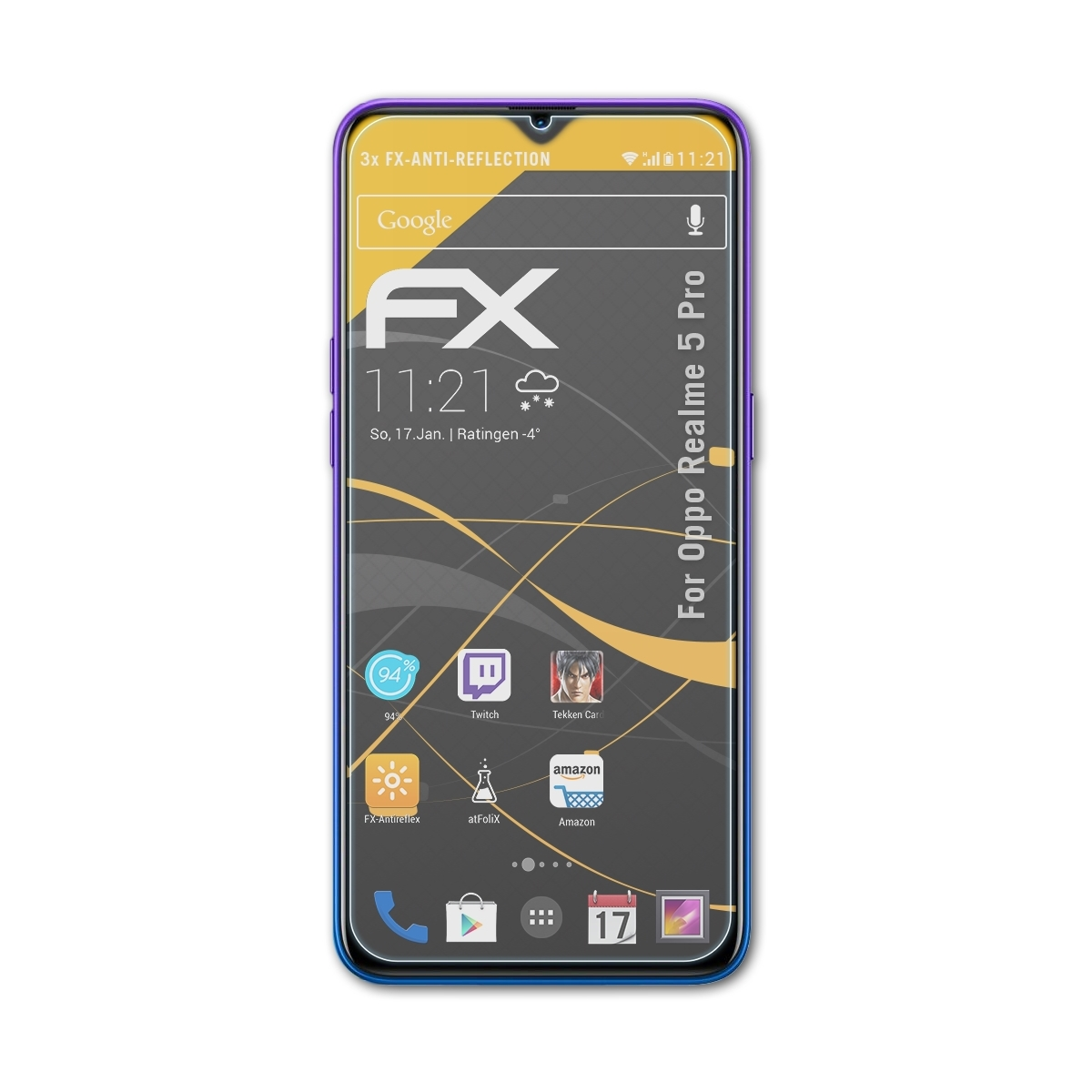 Pro) Displayschutz(für FX-Antireflex ATFOLIX 5 Realme Oppo 3x