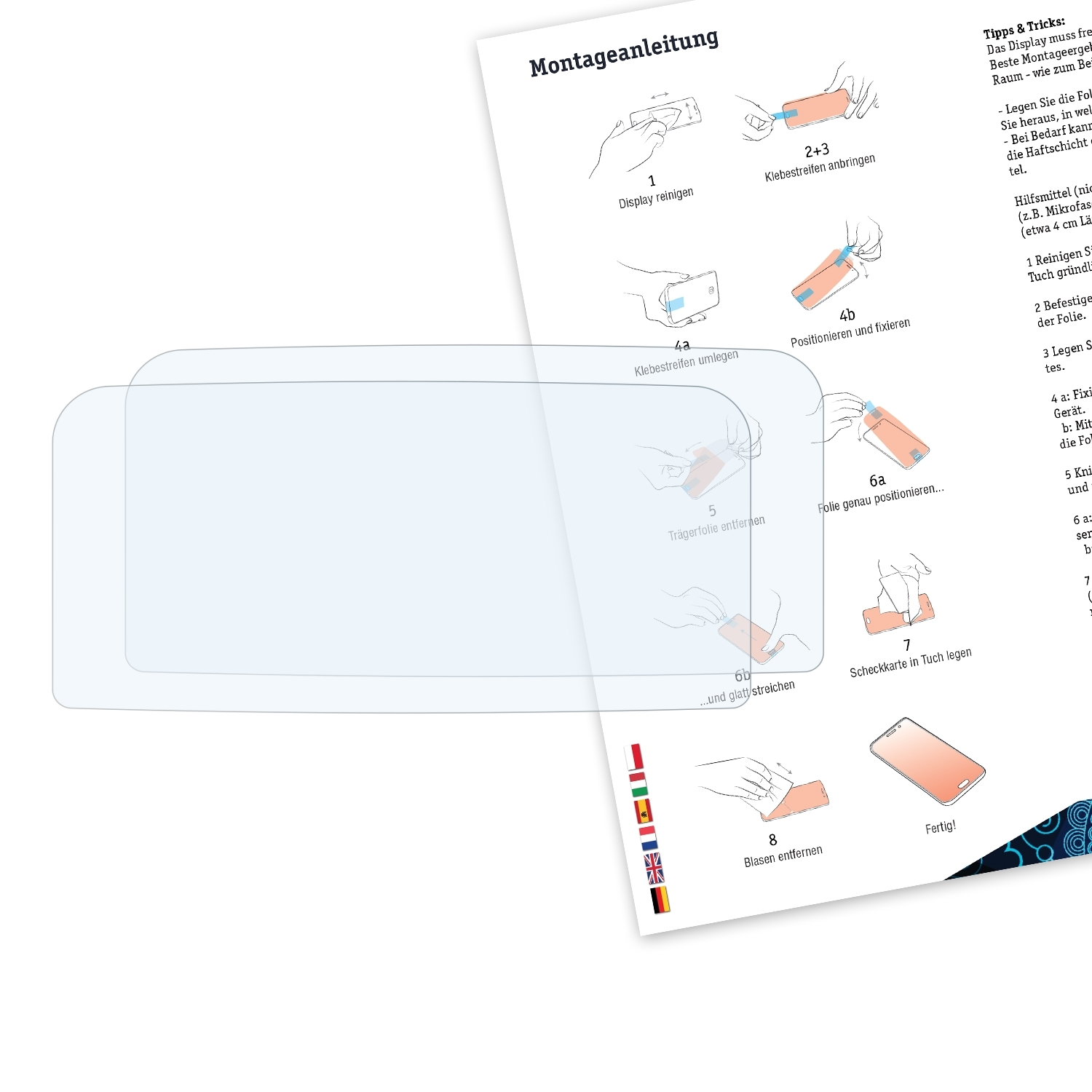 BRUNI 2x Hytera Schutzfolie(für Basics-Clear PD565)