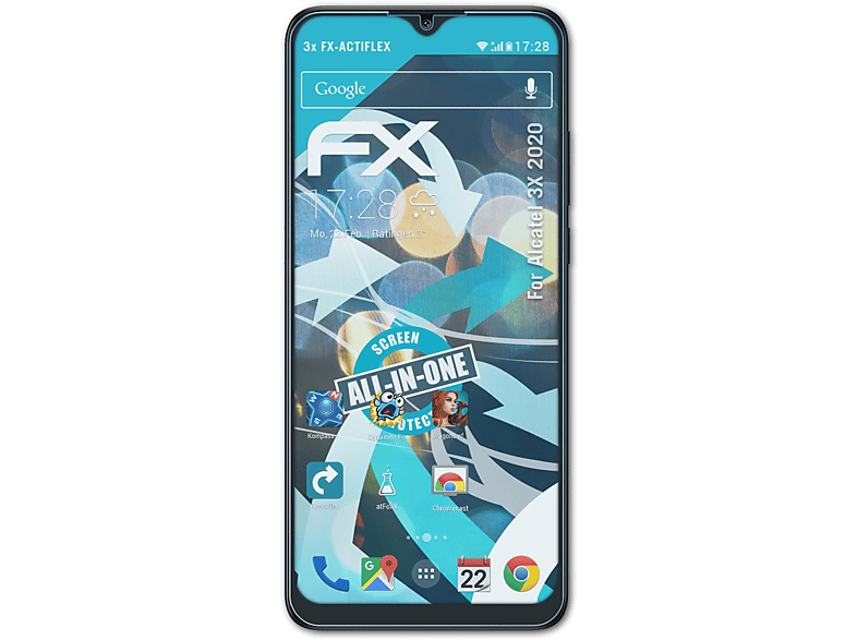 ATFOLIX 3x FX-ActiFleX Displayschutz(für Alcatel 3X (2020))