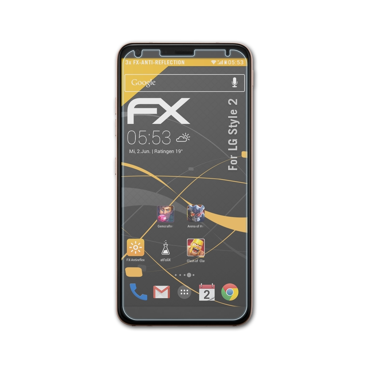 LG Style Displayschutz(für 3x 2) FX-Antireflex ATFOLIX