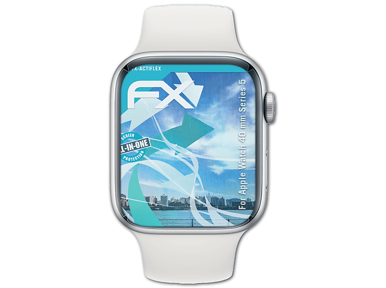 ATFOLIX 3x FX-ActiFleX Displayschutz(für mm Apple 5)) (Series Watch 40