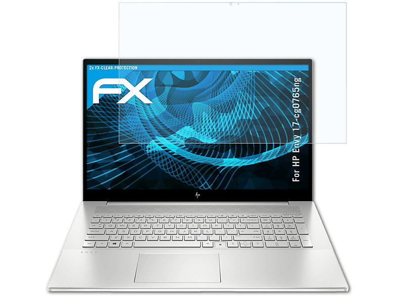 ATFOLIX 2x FX-Clear Displayschutz(für HP Envy 17-cg0765ng)