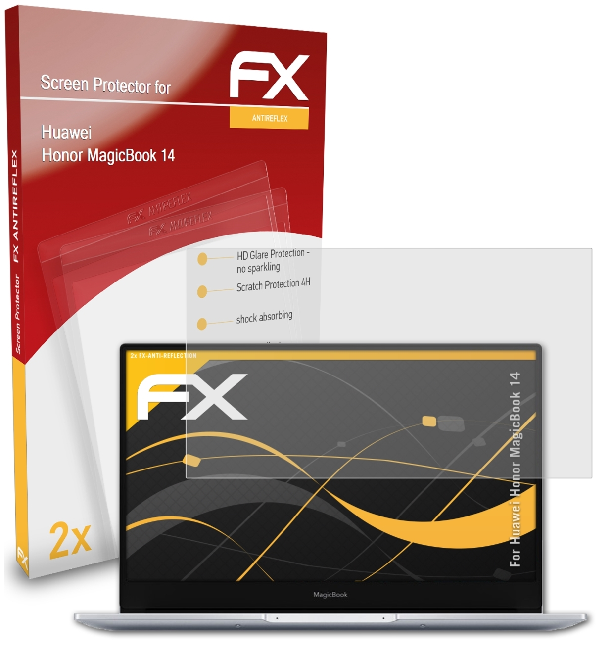 Displayschutz(für 14) Huawei ATFOLIX MagicBook FX-Antireflex Honor 2x