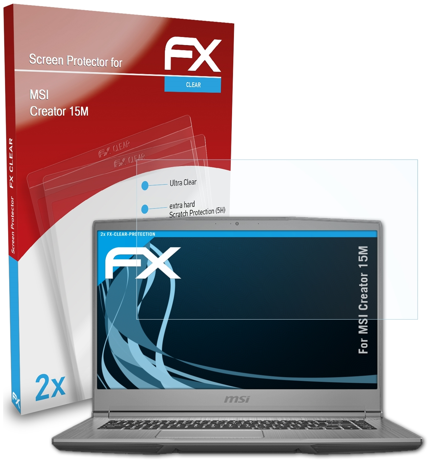 MSI 15M) ATFOLIX FX-Clear 2x Creator Displayschutz(für