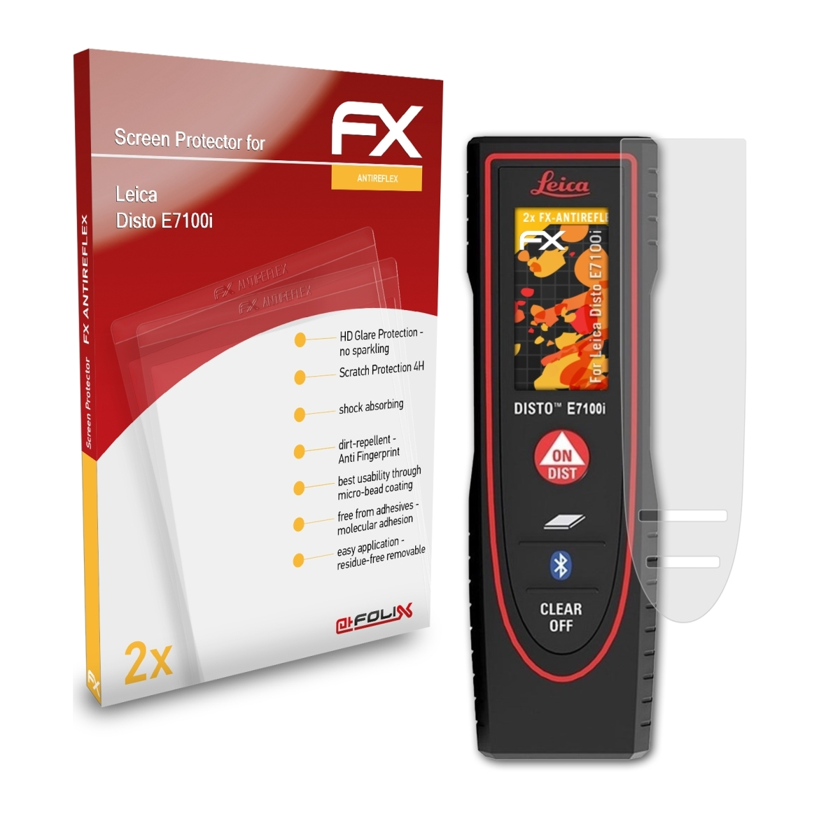 ATFOLIX 2x FX-Antireflex Displayschutz(für Leica Disto E7100i)