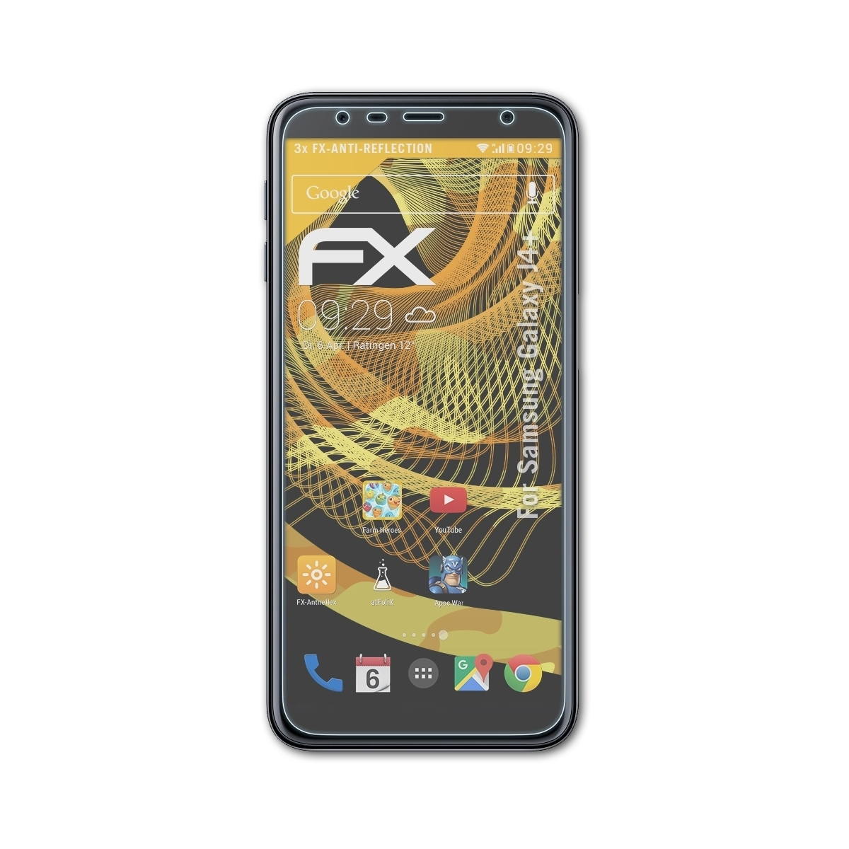 Galaxy FX-Antireflex J4+) Samsung 3x Displayschutz(für ATFOLIX