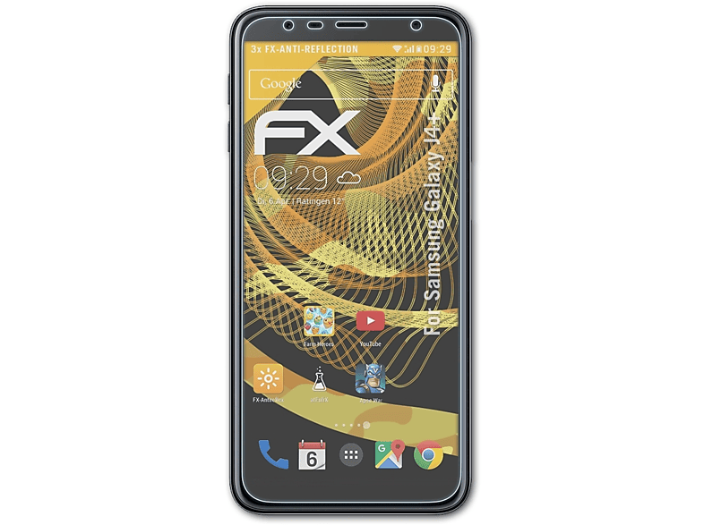ATFOLIX 3x FX-Antireflex Displayschutz(für Samsung Galaxy J4+)