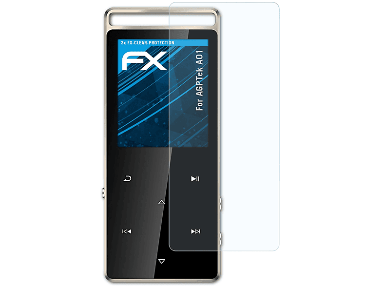 ATFOLIX 3x FX-Clear Displayschutz(für AGPTek A01)