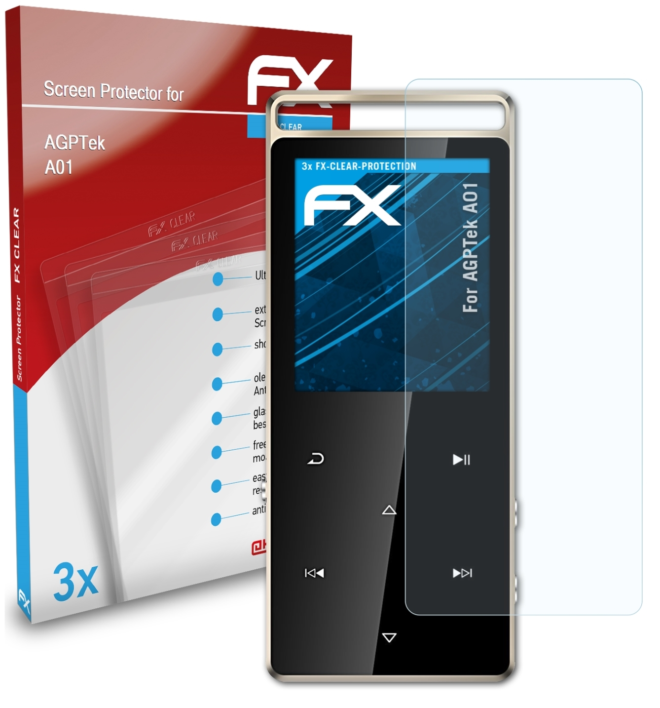 FX-Clear ATFOLIX Displayschutz(für A01) 3x AGPTek