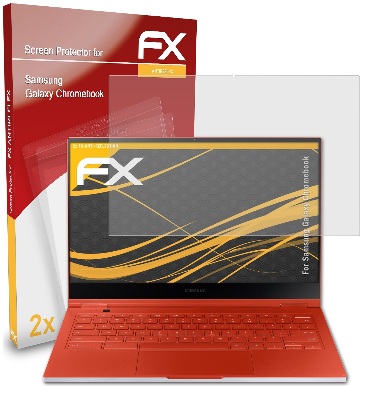 ATFOLIX 2x FX-Antireflex Displayschutz(für Samsung Chromebook) Galaxy