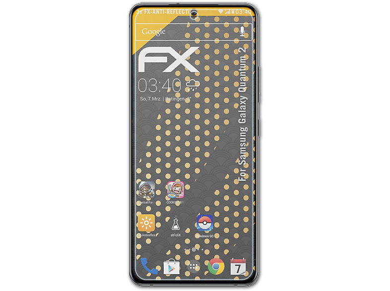 Quantum Galaxy 2) Displayschutz(für FX-Antireflex 3x ATFOLIX Samsung