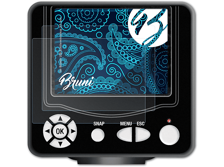 BRUNI 2x Basics-Clear Schutzfolie(für Bresser LCD Schülermikroskop (3,5 inch))
