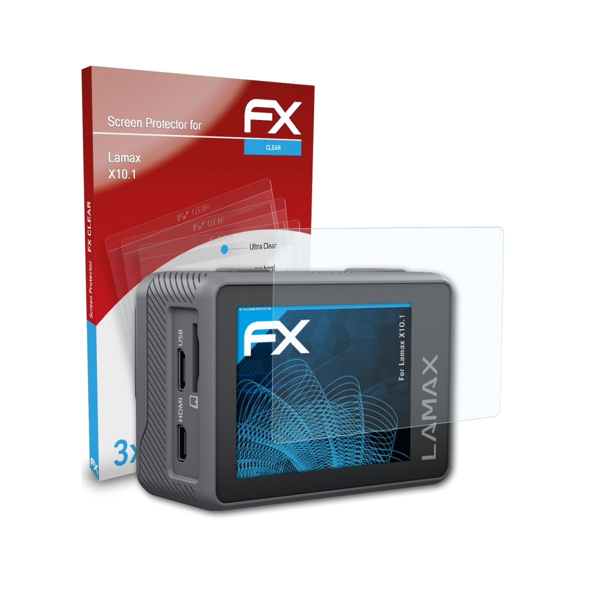 3x Lamax FX-Clear Displayschutz(für ATFOLIX X10.1)