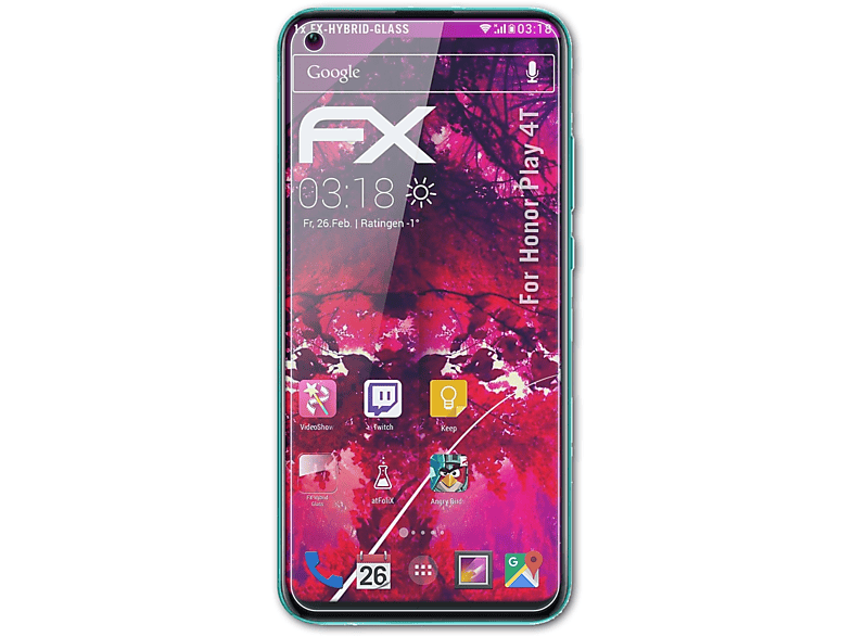 4T) ATFOLIX Play FX-Hybrid-Glass Honor Schutzglas(für