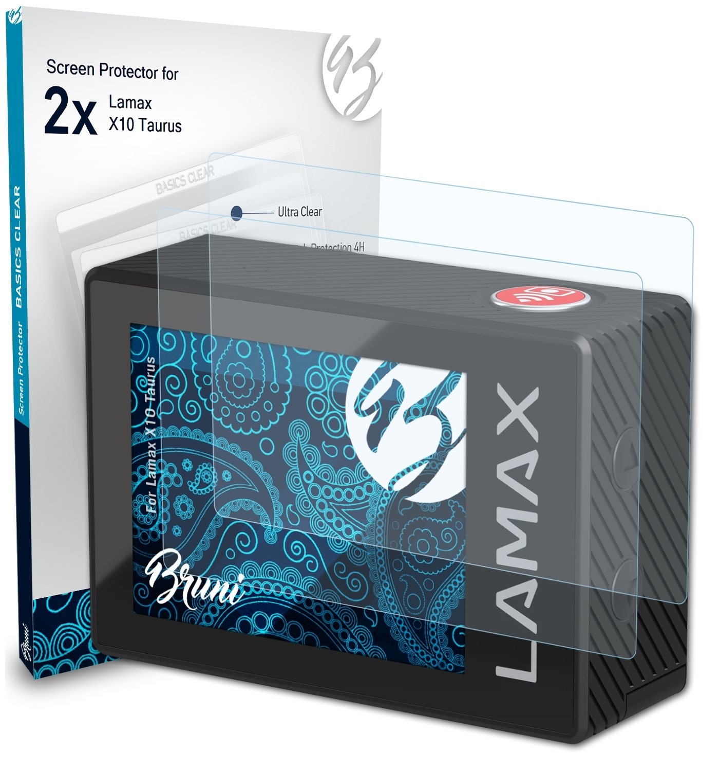 Lamax 2x Basics-Clear Schutzfolie(für X10 BRUNI Taurus)