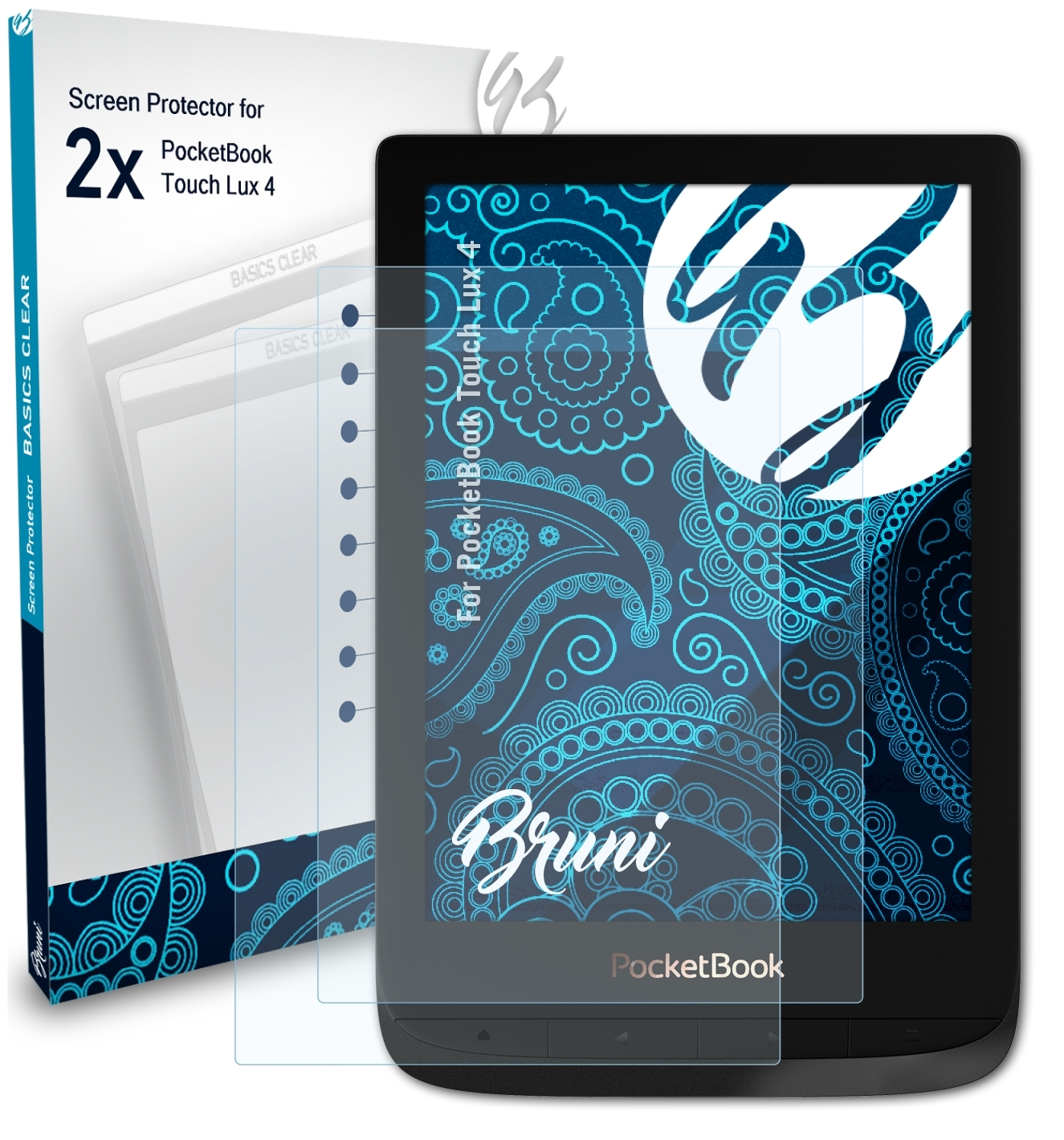 Basics-Clear Lux Touch PocketBook 2x BRUNI 4) Schutzfolie(für