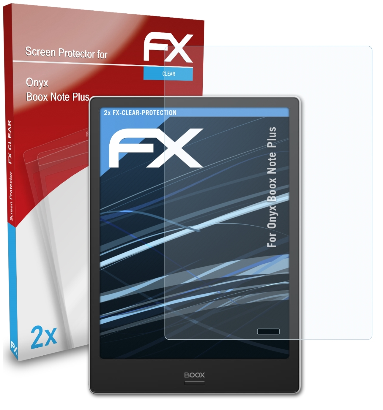 ATFOLIX Displayschutz(für BOOX 2x Plus) FX-Clear Note