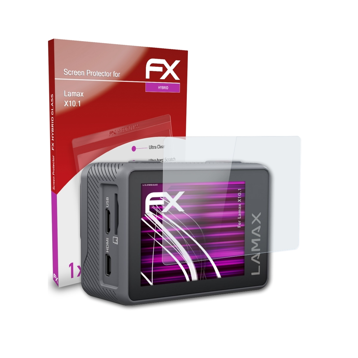 X10.1) ATFOLIX FX-Hybrid-Glass Lamax Schutzglas(für