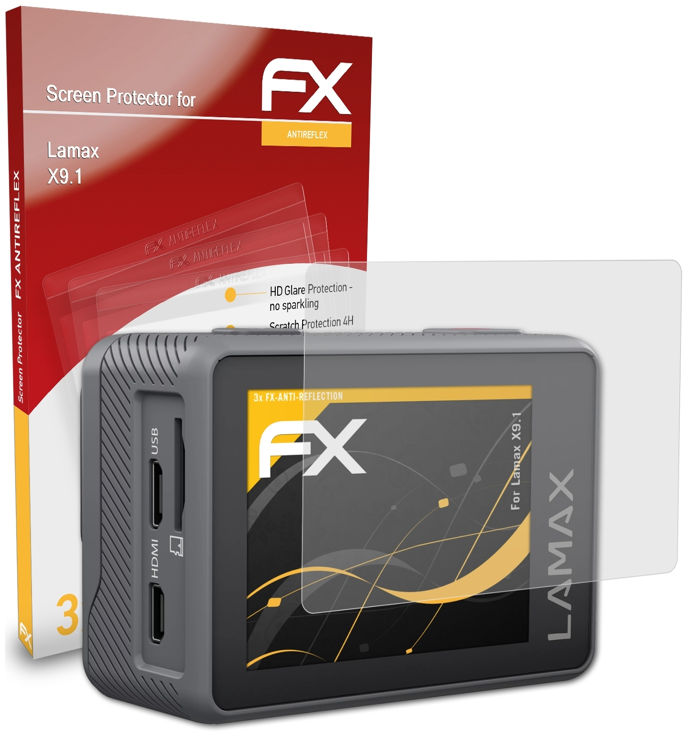 X9.1) FX-Antireflex 3x Lamax ATFOLIX Displayschutz(für