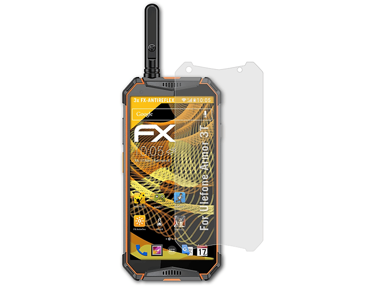 Ulefone 3x Armor 3T) ATFOLIX Displayschutz(für FX-Antireflex
