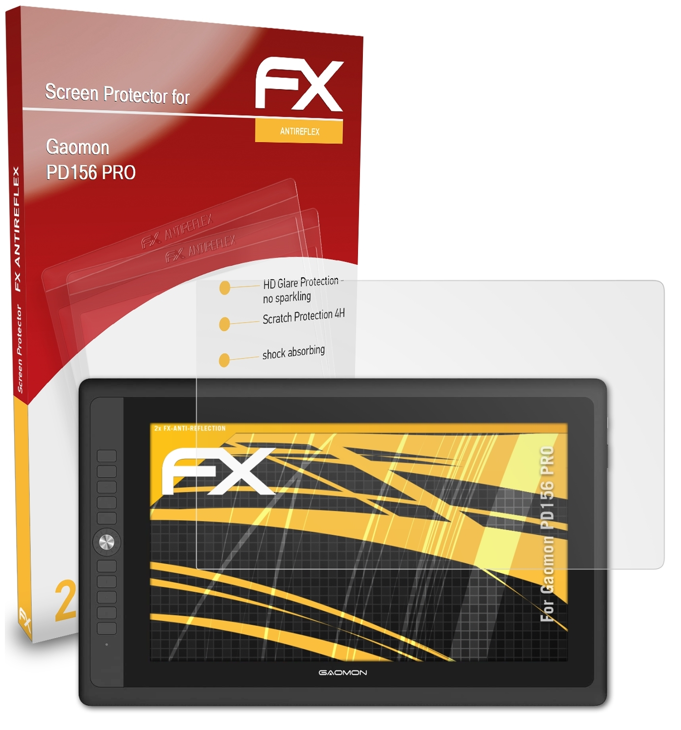 FX-Antireflex Displayschutz(für ATFOLIX PRO) 2x PD156 Gaomon