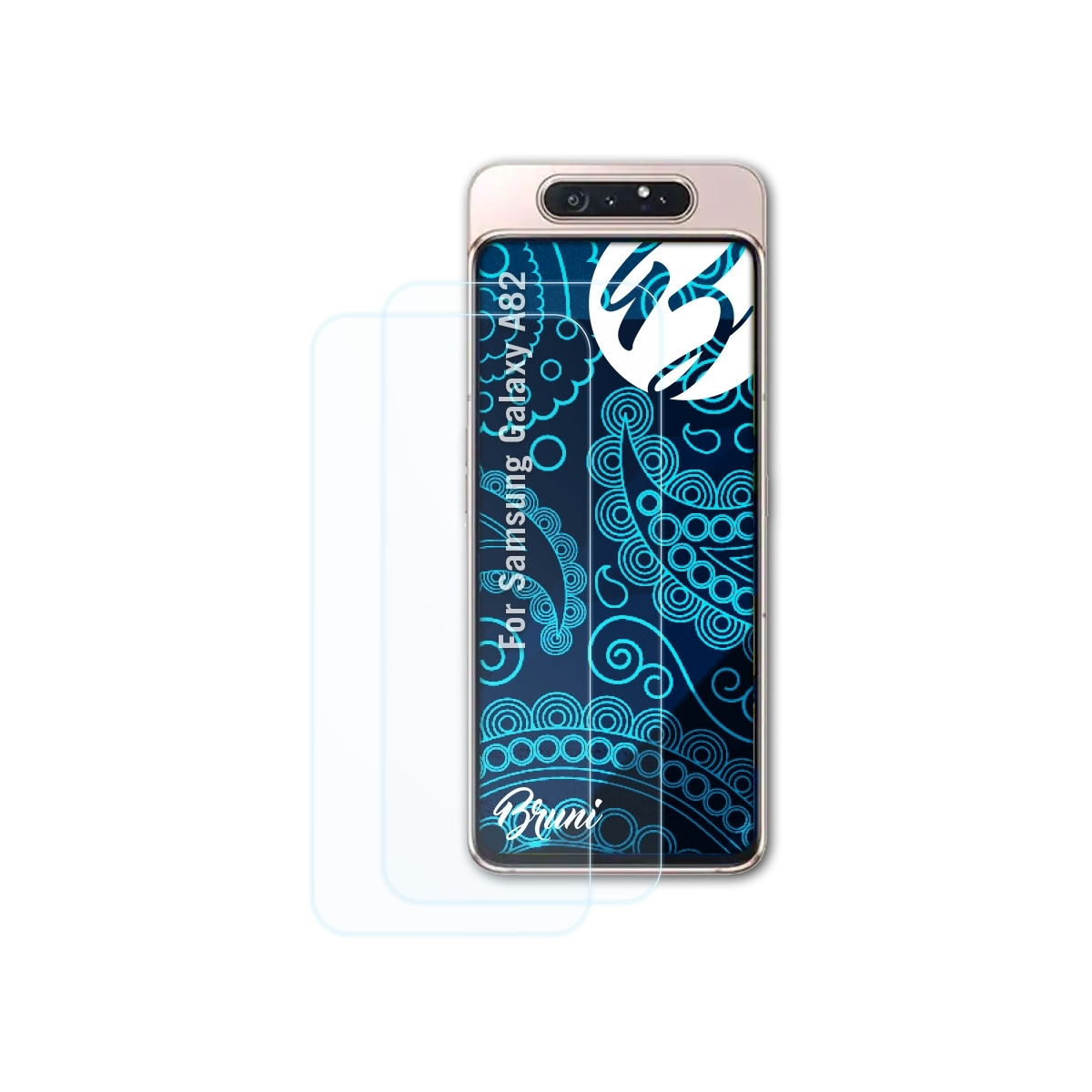 BRUNI 2x Basics-Clear Schutzfolie(für Galaxy Samsung A82)