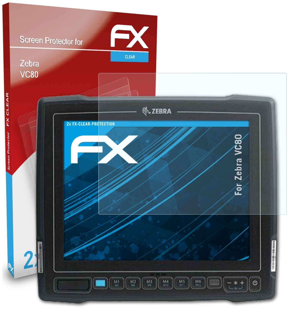 ATFOLIX 2x VC80x) Zebra Displayschutz(für FX-Clear
