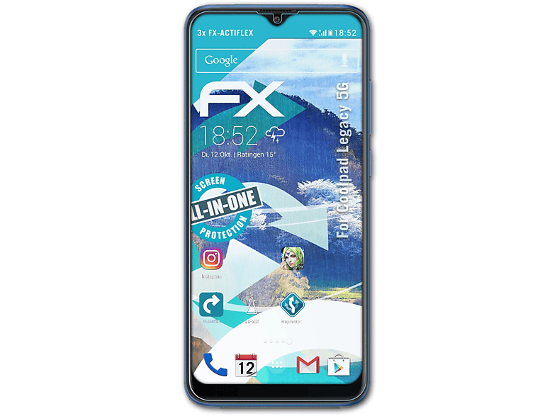 ATFOLIX 3x FX-ActiFleX Displayschutz(für Coolpad Legacy 5G) | Displayschutzfolien & Gläser