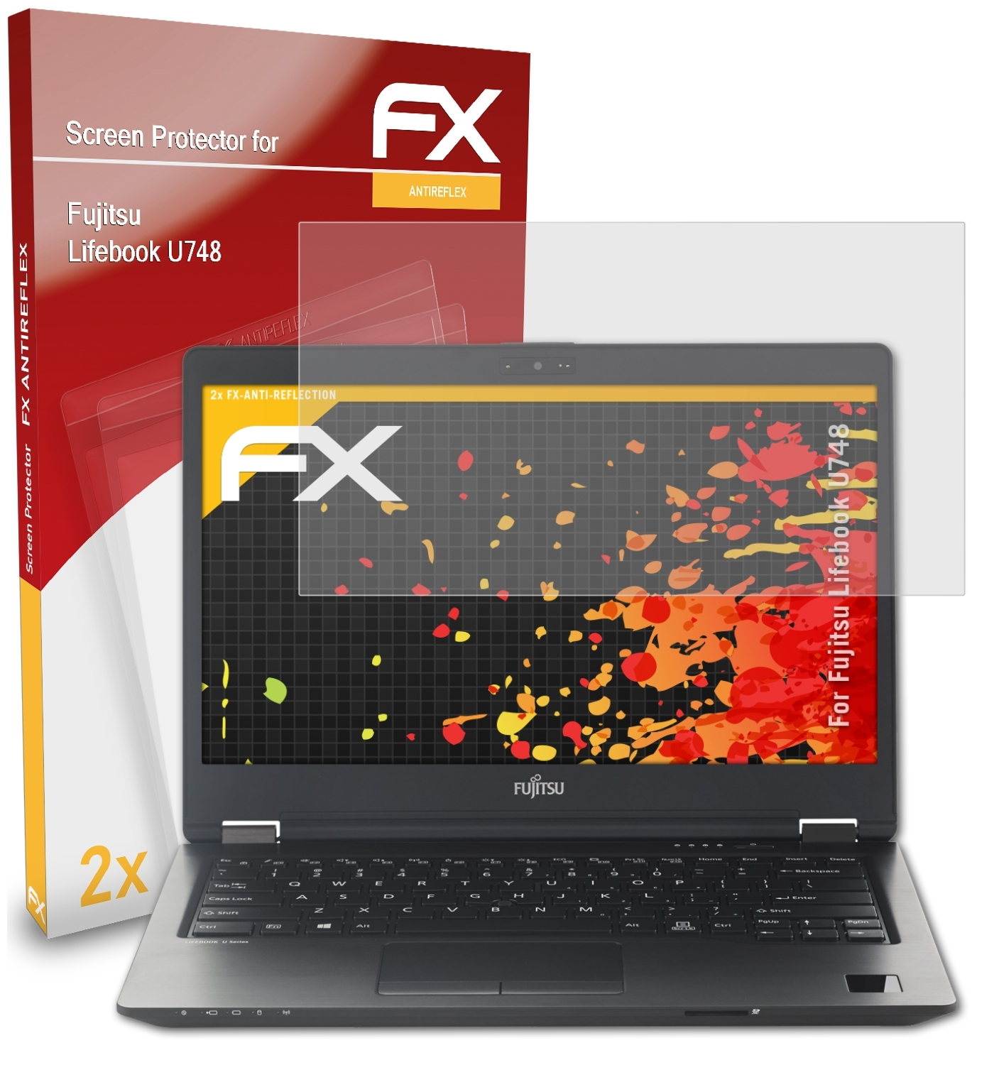 U748) Displayschutz(für FX-Antireflex Fujitsu Lifebook ATFOLIX 2x