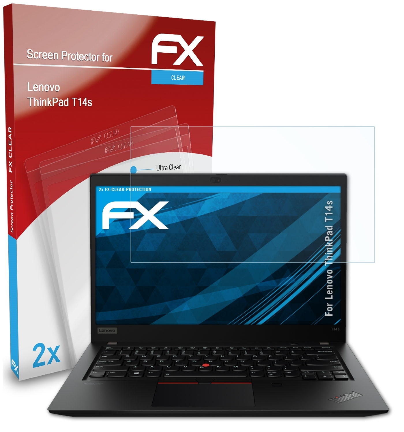 ATFOLIX 2x FX-Clear Displayschutz(für Lenovo T14s) ThinkPad